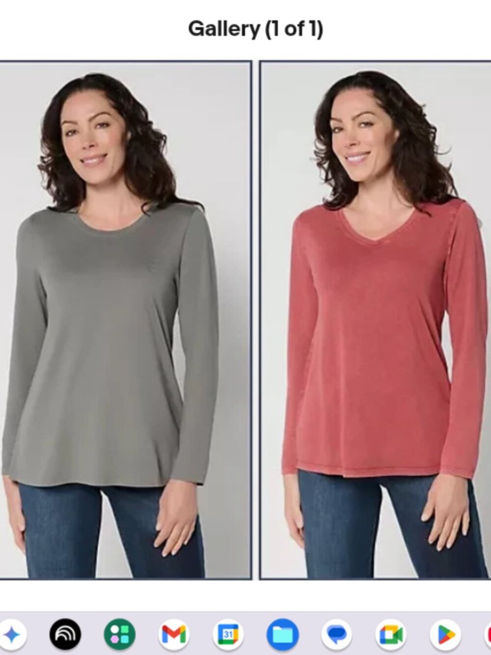 LOGO Principles by Lori Goldstein Set of 2 Knit Tops-Apple/Smoke-Medium-A702605